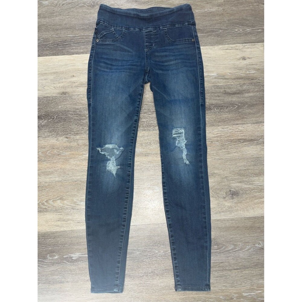 Rock & Republic Sz 4 “Denim RX Slimming Fever Style” Distressed Pull-On Denim